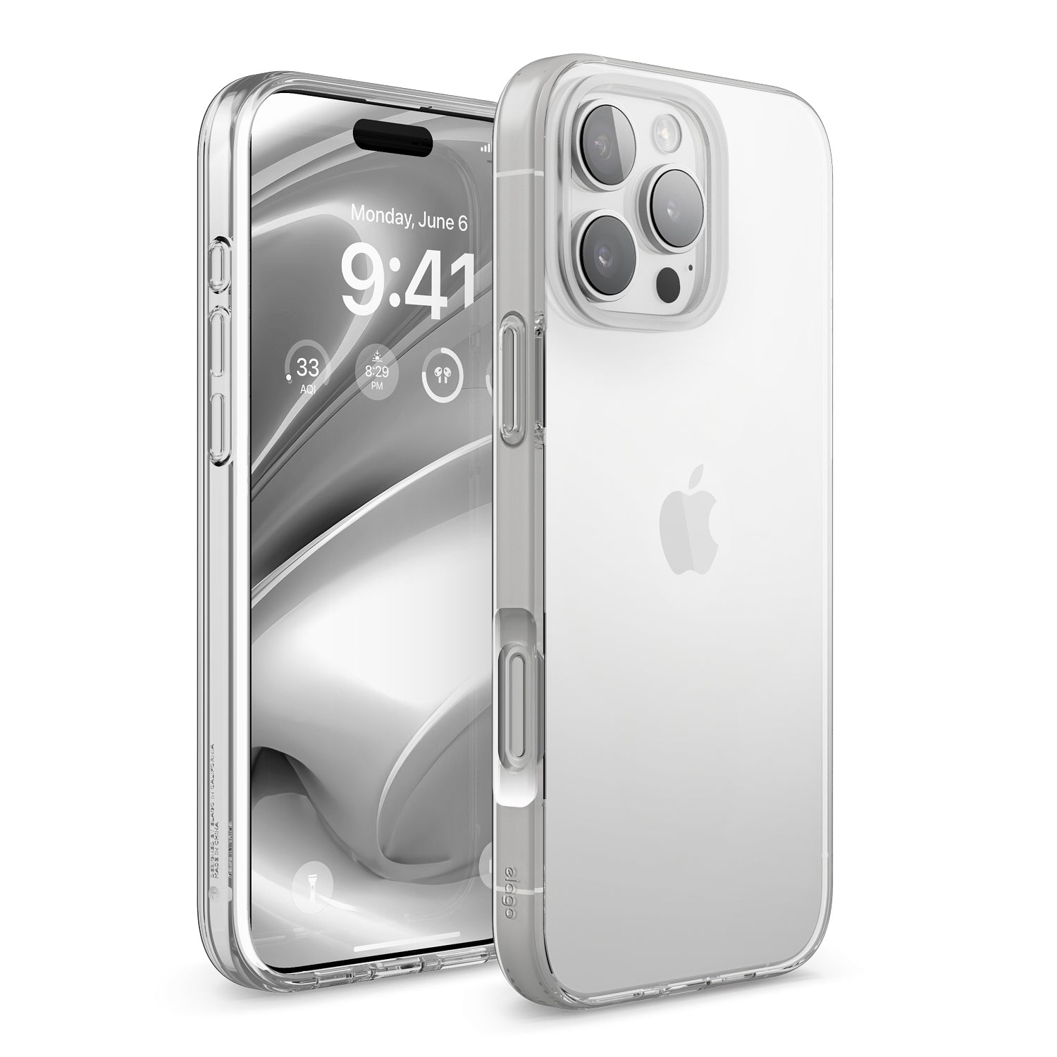 Clear Apple iPhone 16 Pro Max phone case with a sleek design, perfect for showcasing the phone's features. Cute and durable iPhone 16 phone cases available in custom options.