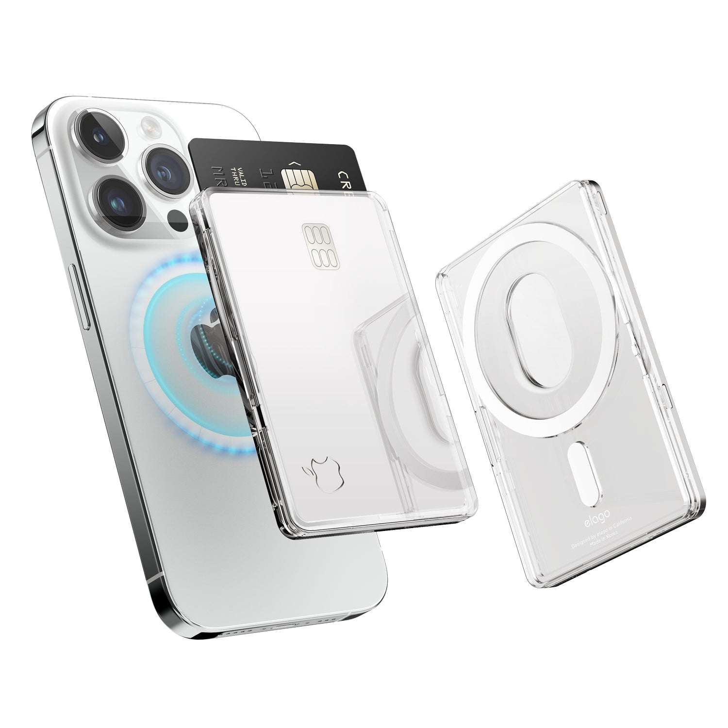 Apple iPhone 16 Pro Max case with card holder, featuring a sleek MagSafe-compatible design for secure attachment and easy access to essential cards.