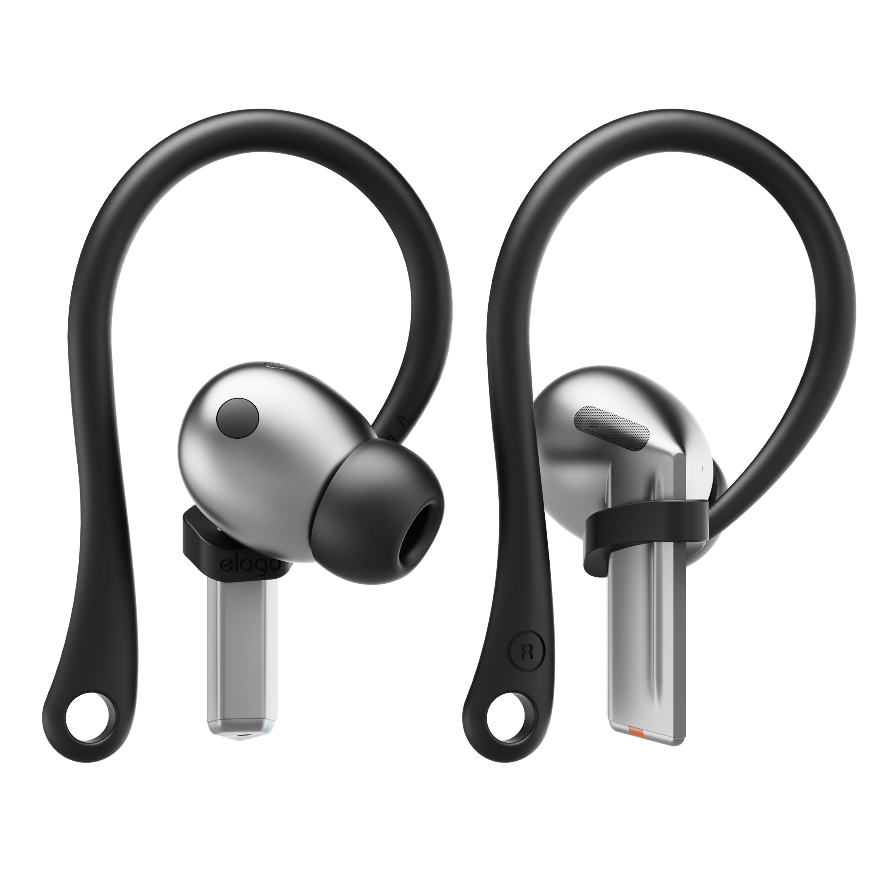 Comfortable and secure-fit Galaxy Buds 3 Pro ear hooks, designed for added stability during workouts. Flexible ear hooks for Galaxy Buds 3 Pro, compatible with various Galaxy Buds 3 Pro cases.