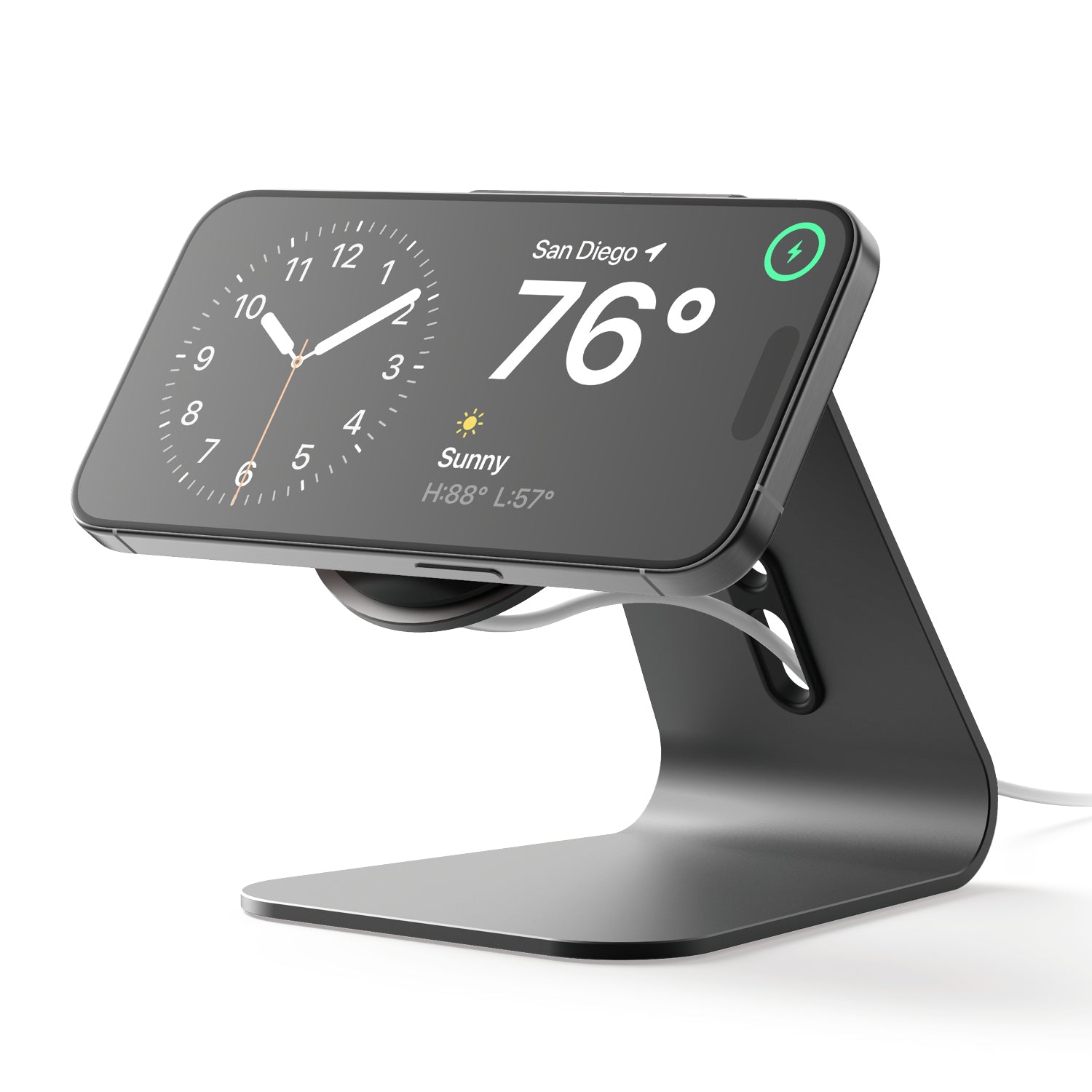 Best iPhone charger stand, designed for iPhone 15. This iPhone stand wireless charger is MagSafe-compatible, providing a sleek and efficient charging solution for your iPhone.