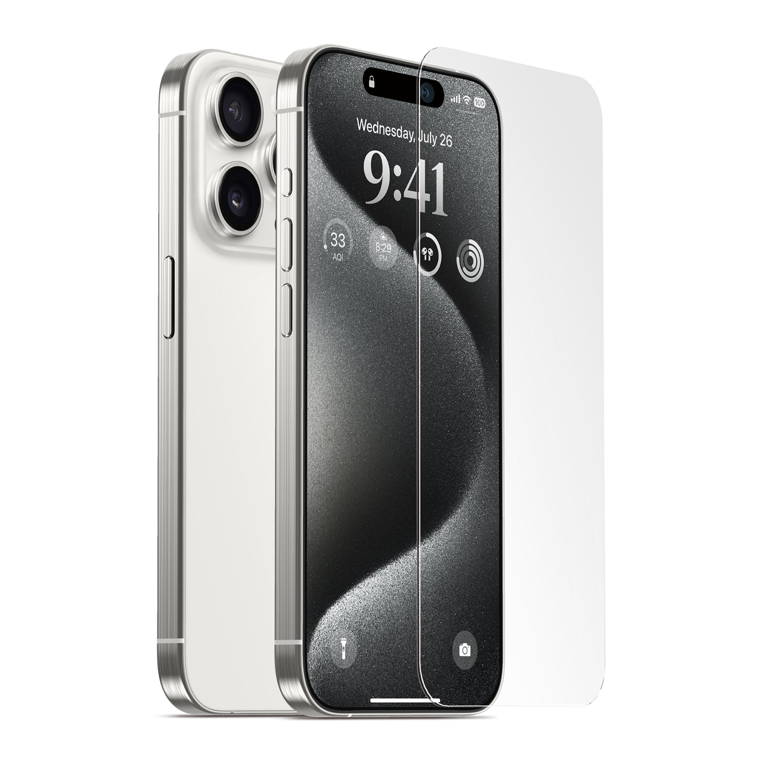 Premium screen protector for iPhone 15 Pro, offering crystal-clear protection. Durable iPhone 15 Pro glass screen protector designed for maximum safety. The best screen protector for iPhone 15 Pro.