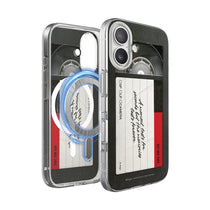 Stylish retro iPhone 16 phone case with MagSafe compatibility, featuring a cassette tape design. Perfect for users looking for an iPhone 16 phone case Apple, an iPhone 16 phone car case, or the best cases for iPhone 16.