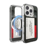 Unique retro-style iPhone 16 Pro phone case with MagSafe compatibility, inspired by Casetify designs. A stylish wallet case and one of the best cases for iPhone 16 Pro, perfect for Apple enthusiasts and car-friendly setups.