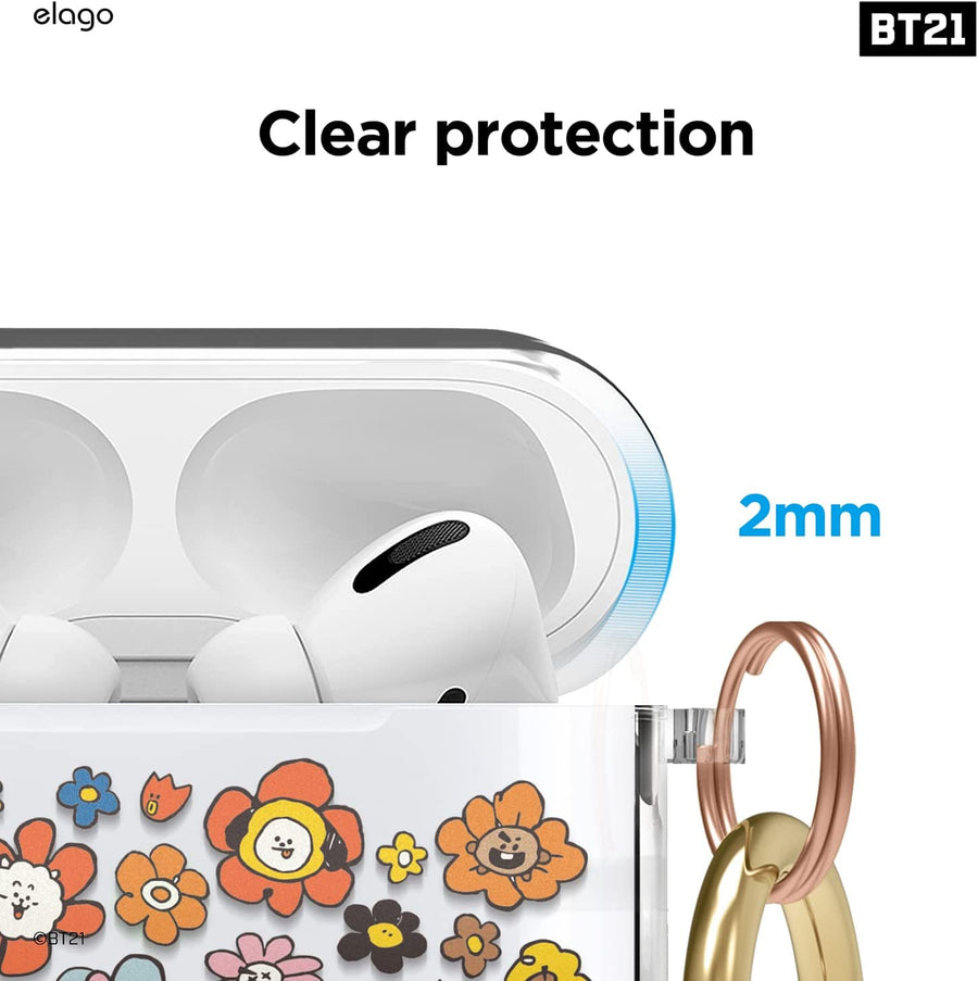 BT21 | elago Flower Clear Case for AirPods 3 [2 Styles]