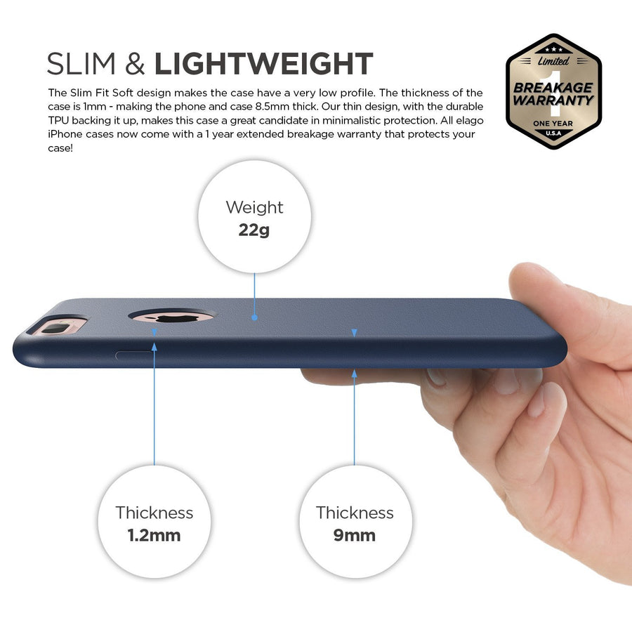 Slim Fit Soft Case for iPhone 7 Plus [3 Colors]