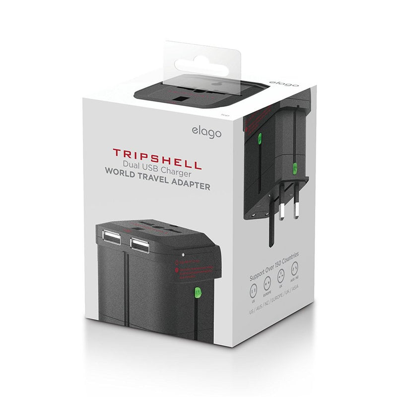 Tripshell World Travel Adapter &amp; Dual USB Adapter