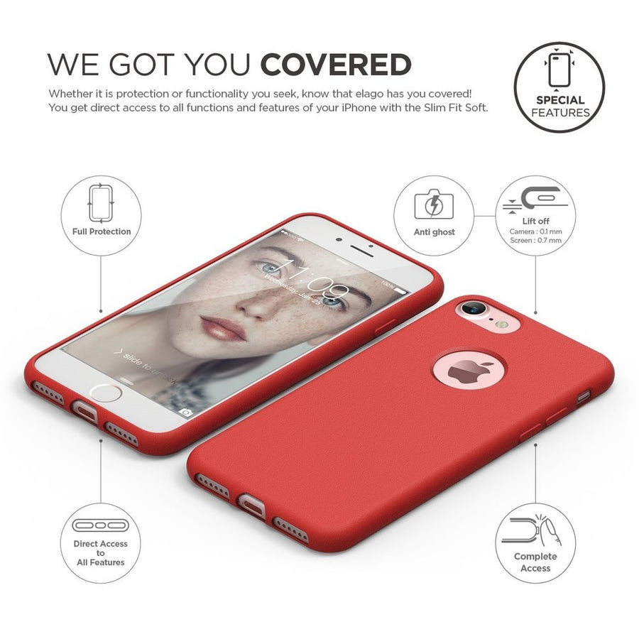 Slim Fit Soft Case for iPhone 8 / iPhone 7 [3 Colors]