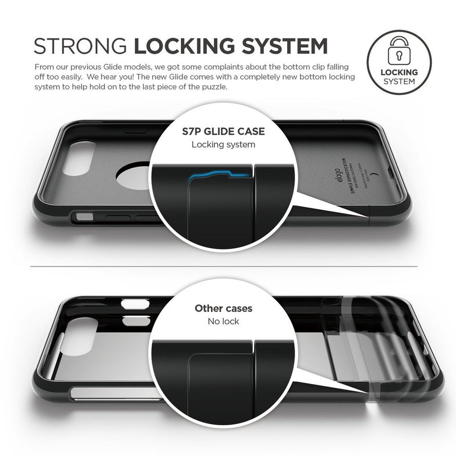 Glide Case for iPhone 7 Plus [Included Tempered Glass+ Screen Protector]
