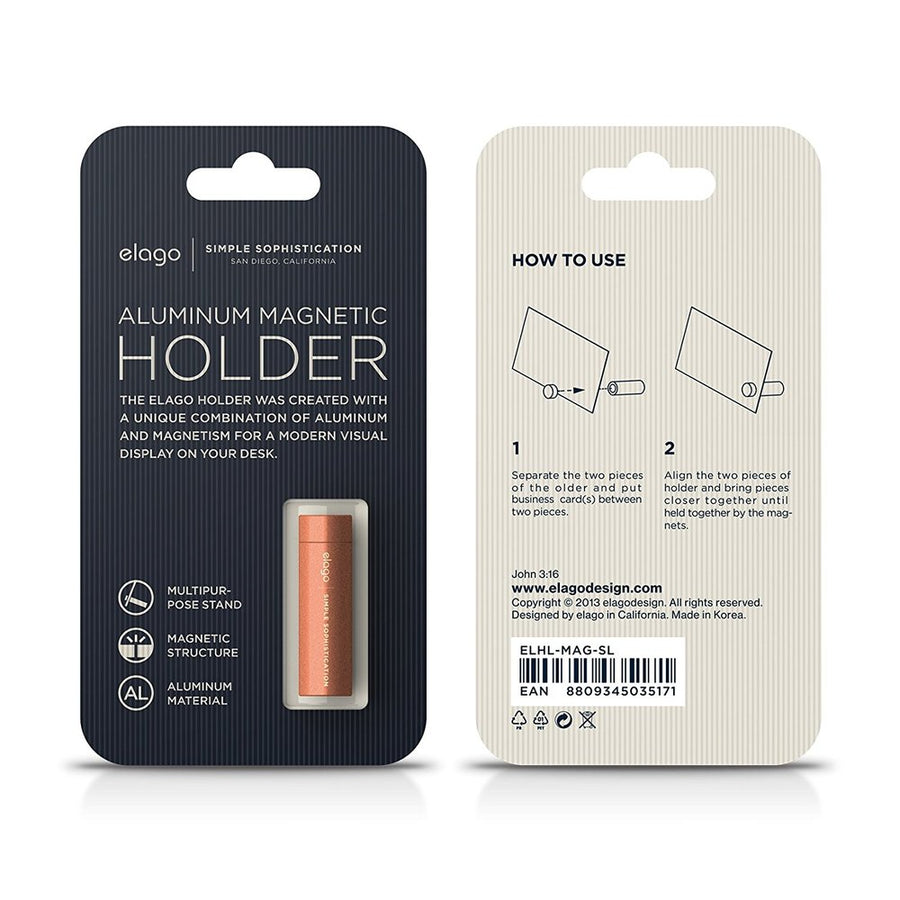Aluminum Magnetic Holder for Business Cards and Photos