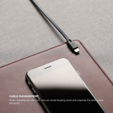 Genuine Leather Mouse Pad with magnetic cable management [3 Colors]