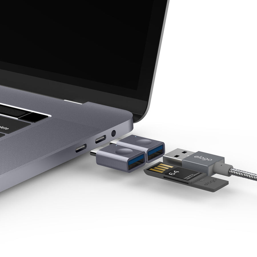 Mini USB-C Aluminum Adapter With LED [2 Colors]