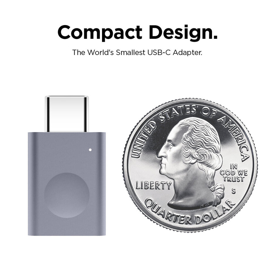 Mini USB-C Aluminum Adapter With LED [2 Colors]