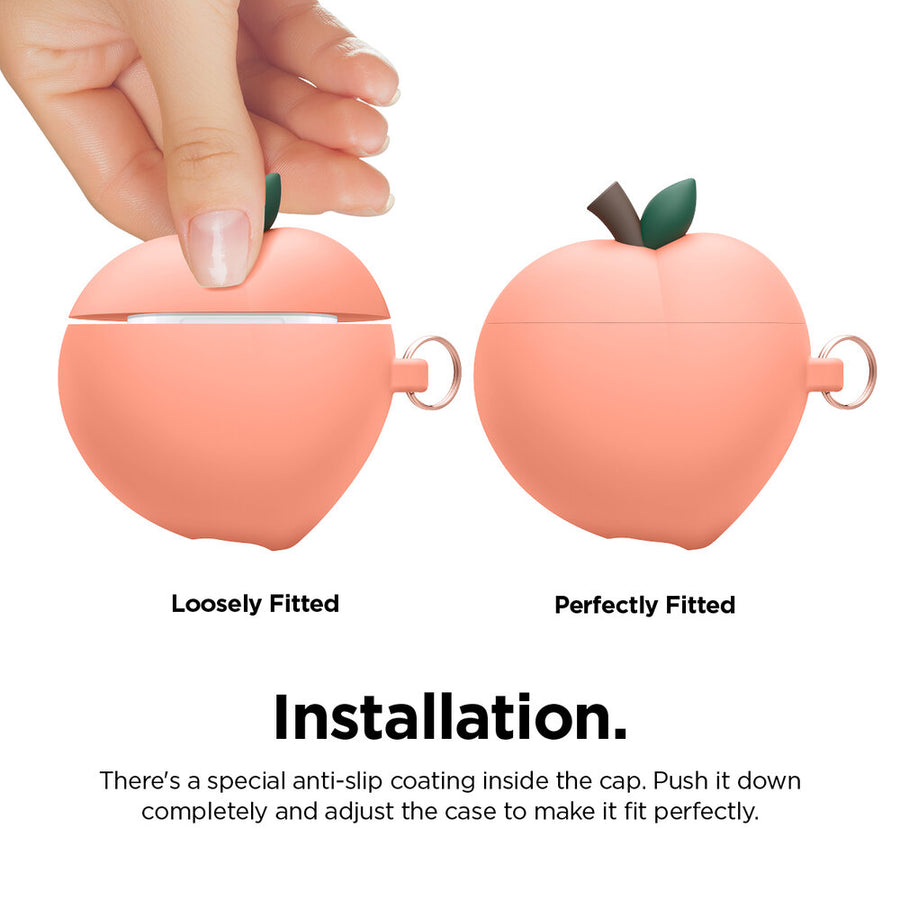 Peach Case for AirPods 1 & 2 [2 Colors]