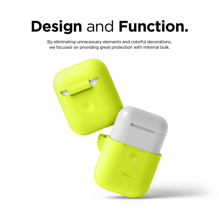 Silicone Wireless Charging Case for AirPods 1 & 2 [14 Colors]