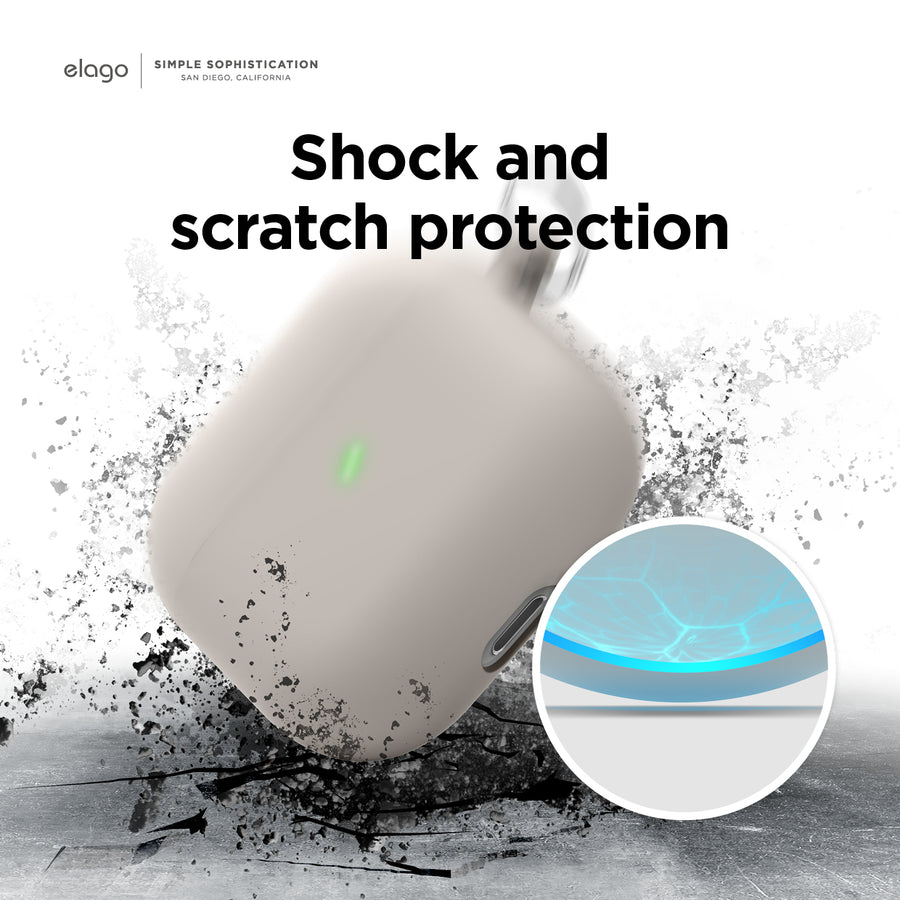 Liquid Hybrid Case with Keychain for AirPods 3 [5 Colors]