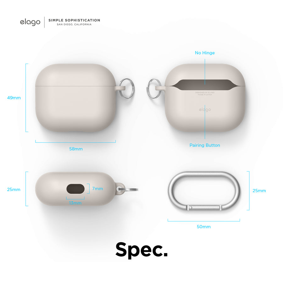 Liquid Hybrid Case with Keychain for AirPods 3 [5 Colors]