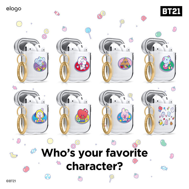 BT21 | elago Jelly Candy Case for AirPods 1 & 2 [8 Styles]