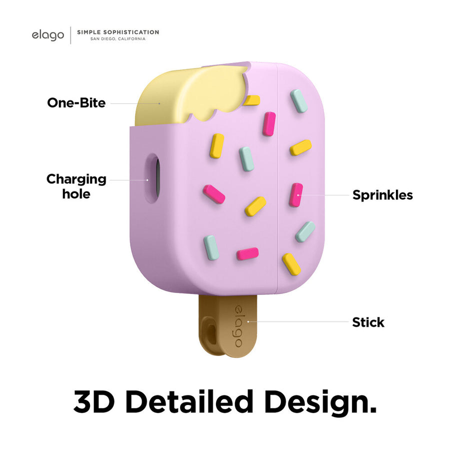 elago Ice Cream AirPods Pro Case with Keychain Designed for Apple AirPods Pro Case (Chocolate)