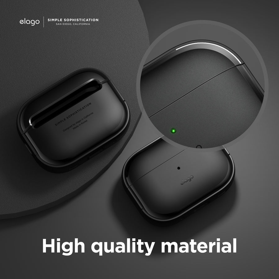 elago Capa protetora de silicone compatível com AirPods Pro 2ª geração  (2022), compatível com Apple AirPods Pro 2, LED frontal visível, suporta  carregamento sem fio [cinza escuro]