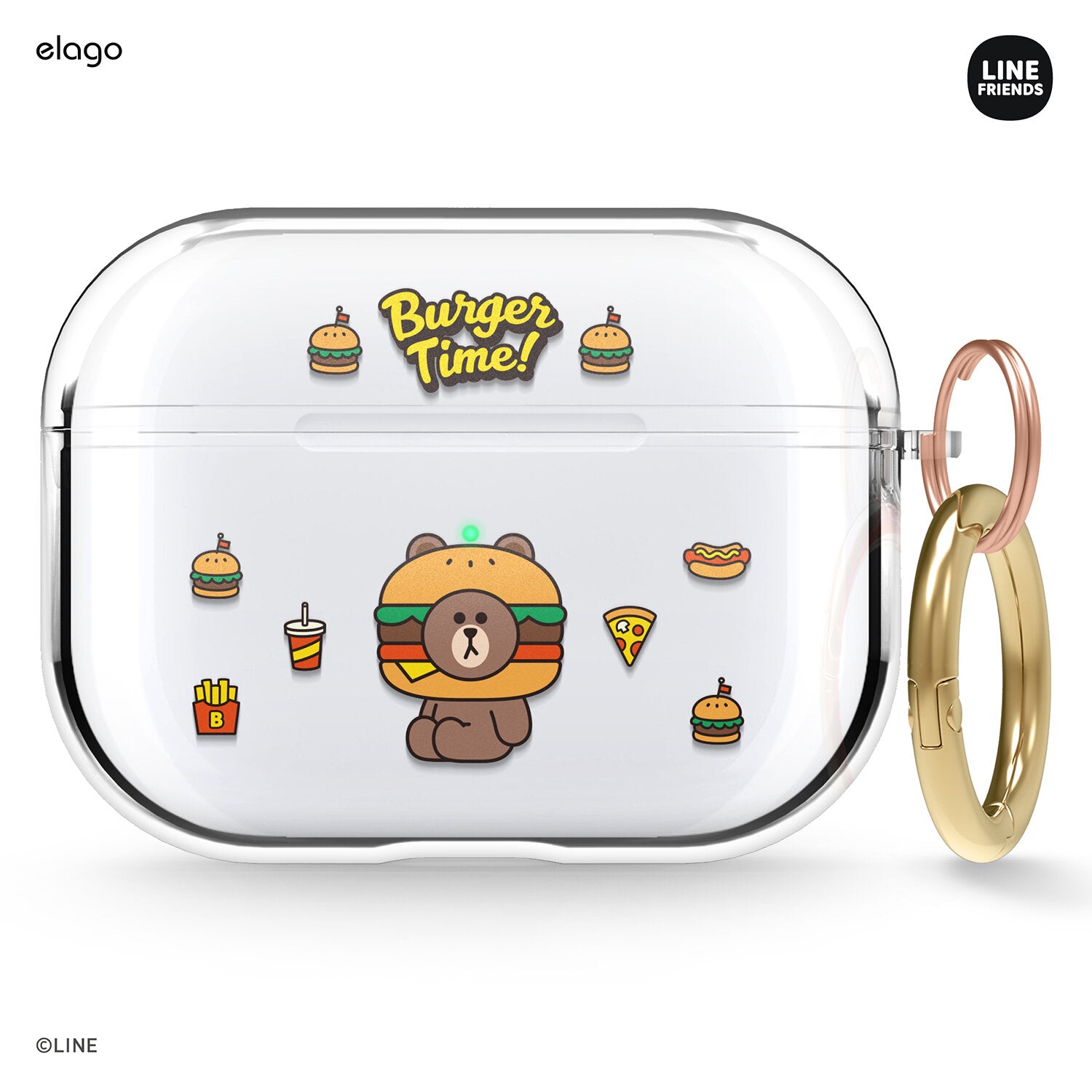LINE FRIENDS | elago Burger Time Clear Case [4 Styles]