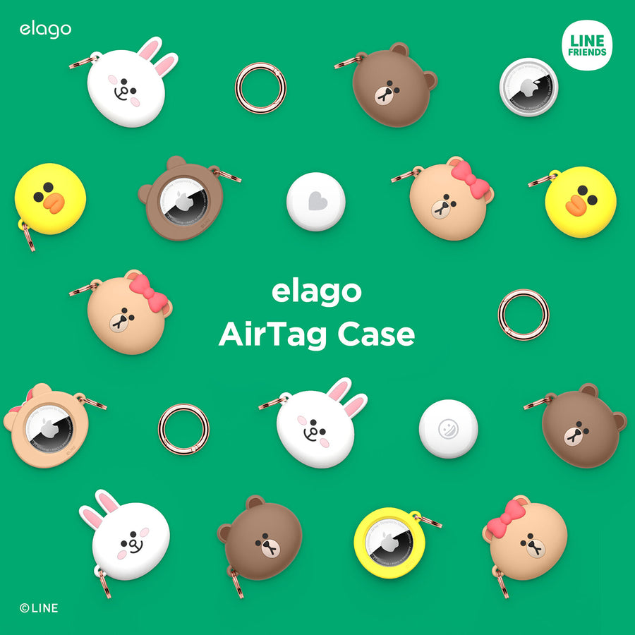 LINE FRIENDS | elago Case for AirTag [4 Styles]