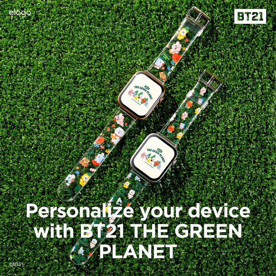 BT21  | elago The Green Planet Strap for Apple Watch [2 Styles] [2 Sizes]