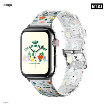 BT21  | elago The Green Planet Strap for Apple Watch [2 Styles] [2 Sizes]