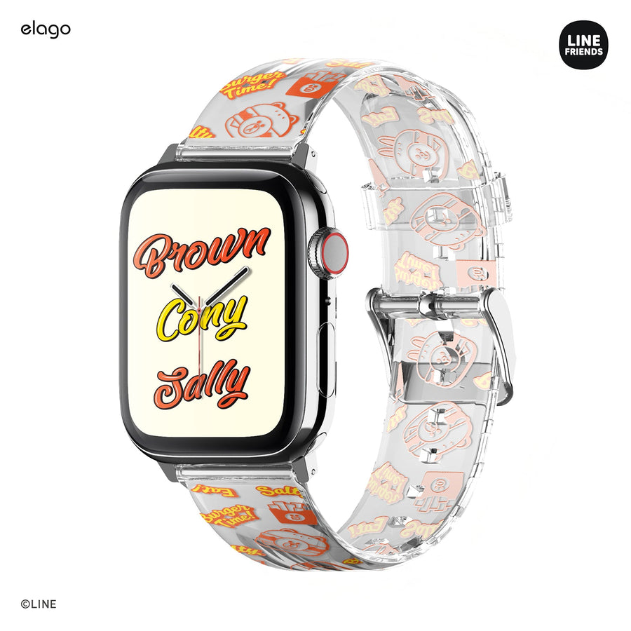 LINE FRIENDS | elago Burger Time Strap for Apple Watch [4 Styles] [2 Sizes]