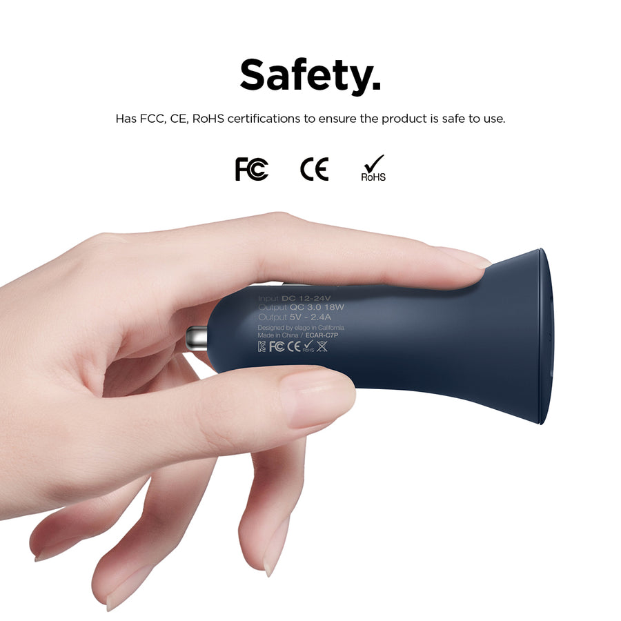 C7+ Dual Car Charger (Quick Charge 3.0 Technology)