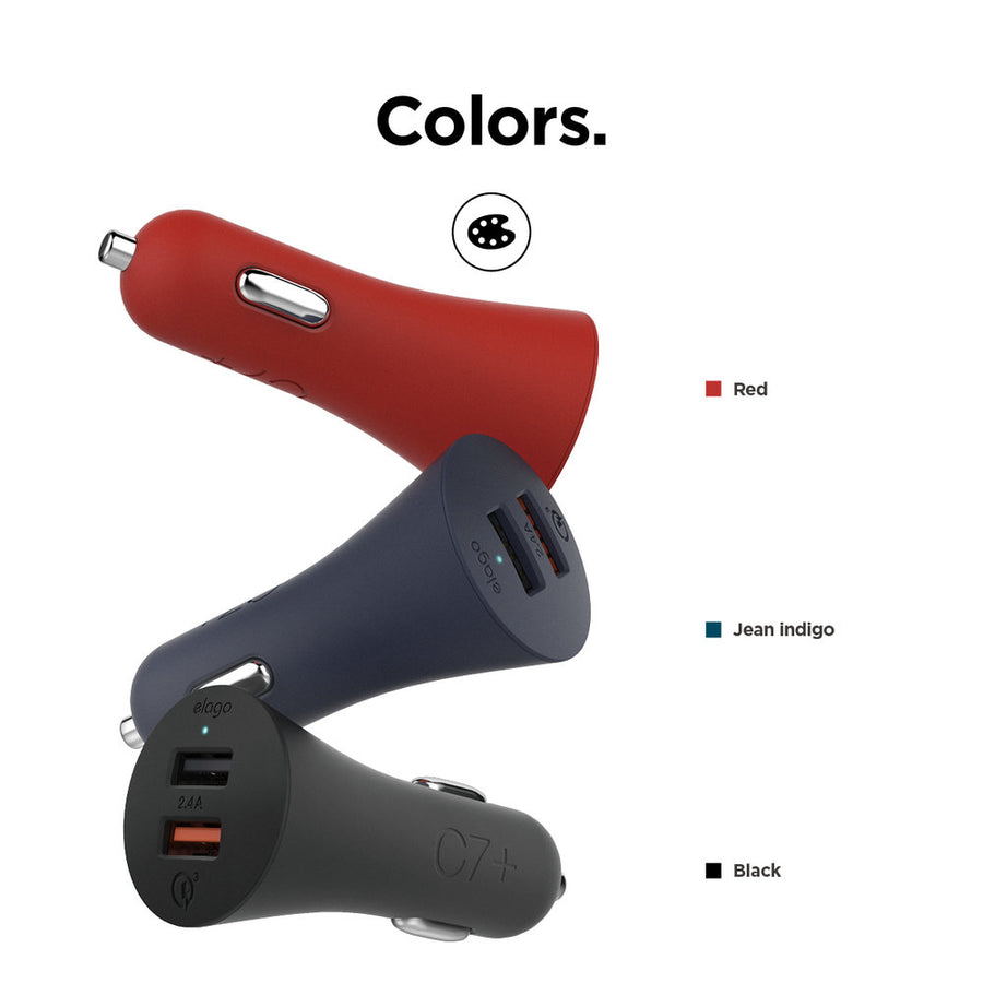 C7+ Dual Car Charger (Quick Charge 3.0 Technology)