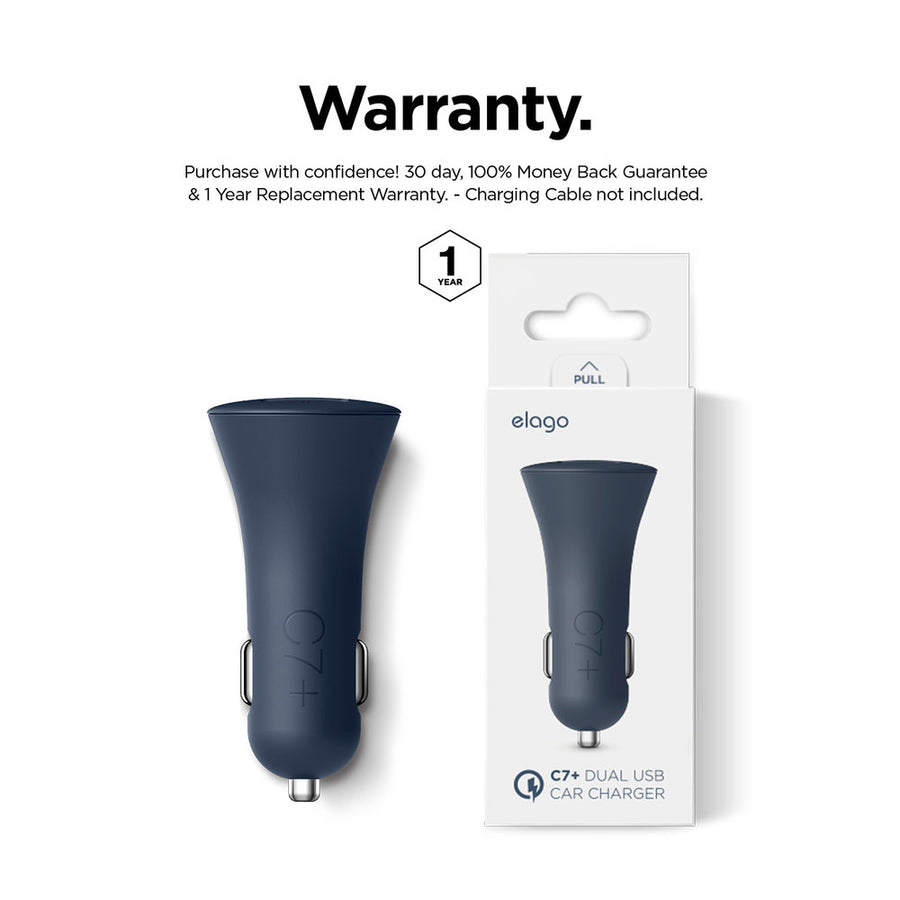 C7+ Dual Car Charger (Quick Charge 3.0 Technology)