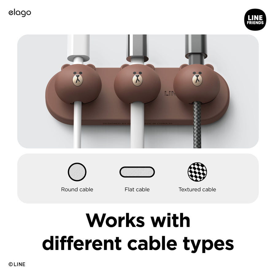 LINE FRIENDS | elago Magnetic Cable Management [3 Colors]