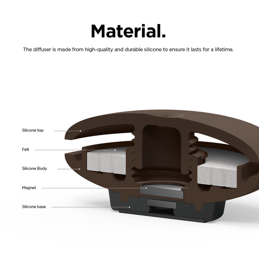 Ellipse Silicone Diffuser - Dark Brown [4 Scents]