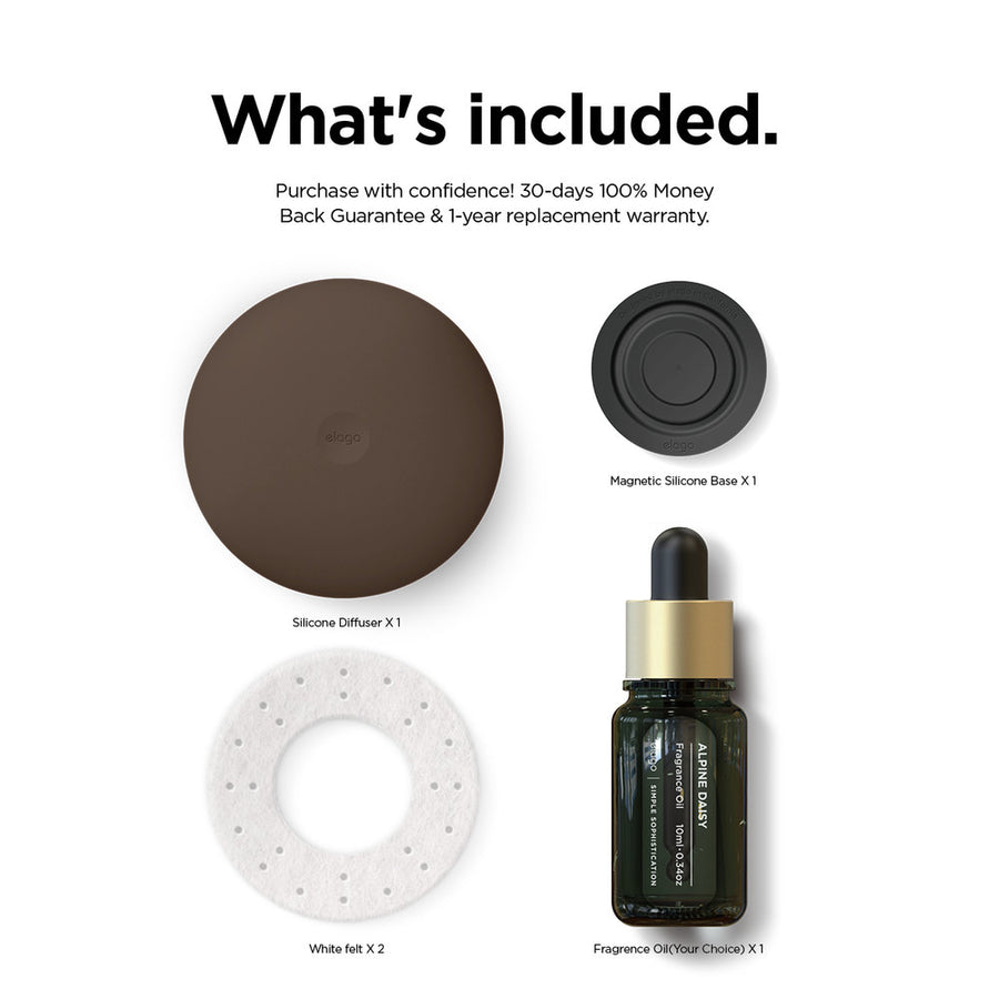 Ellipse Silicone Diffuser - Dark Brown [4 Scents]