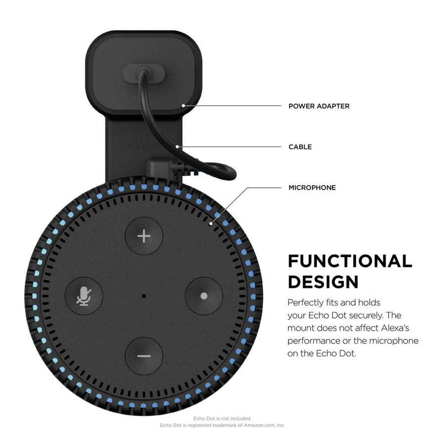 Outlet Wall Mount for Echo Dot 2nd Gen [2 Colors]
