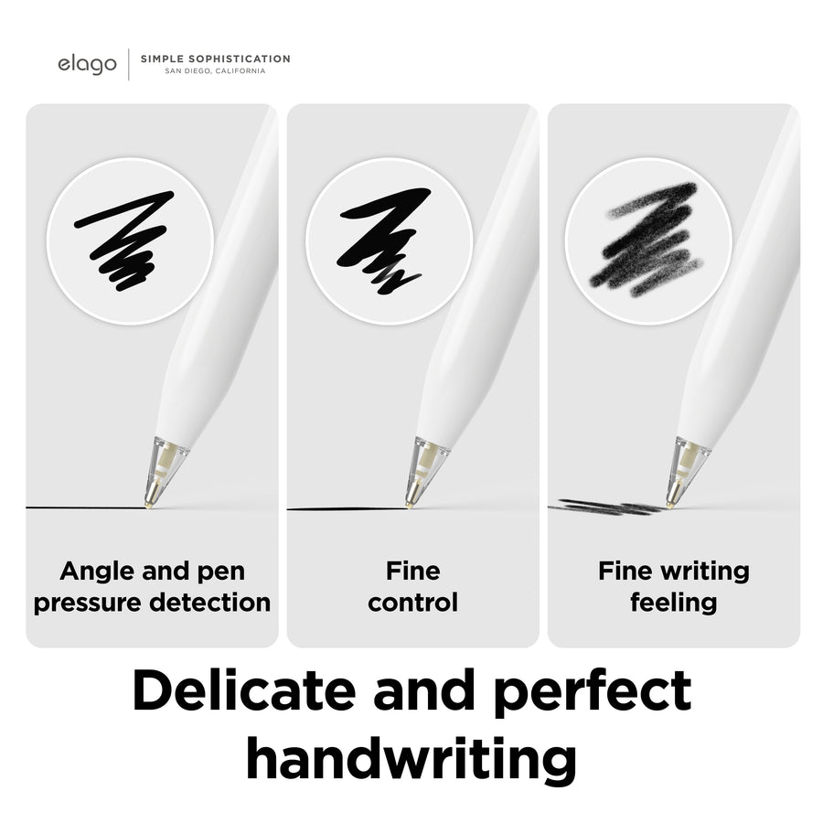 elago 2 Pack Replacement Metal Pencil Tips Compatible with Apple Pencil 1st & 2nd Generation, Wear-resistant High Sensitivity Pencil Nibs
