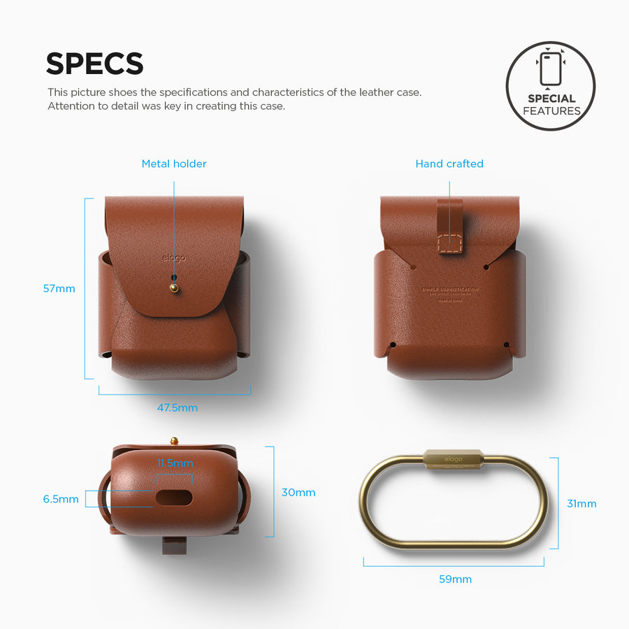 Leather Case for AirPods 1 & 2 [4 Colors]