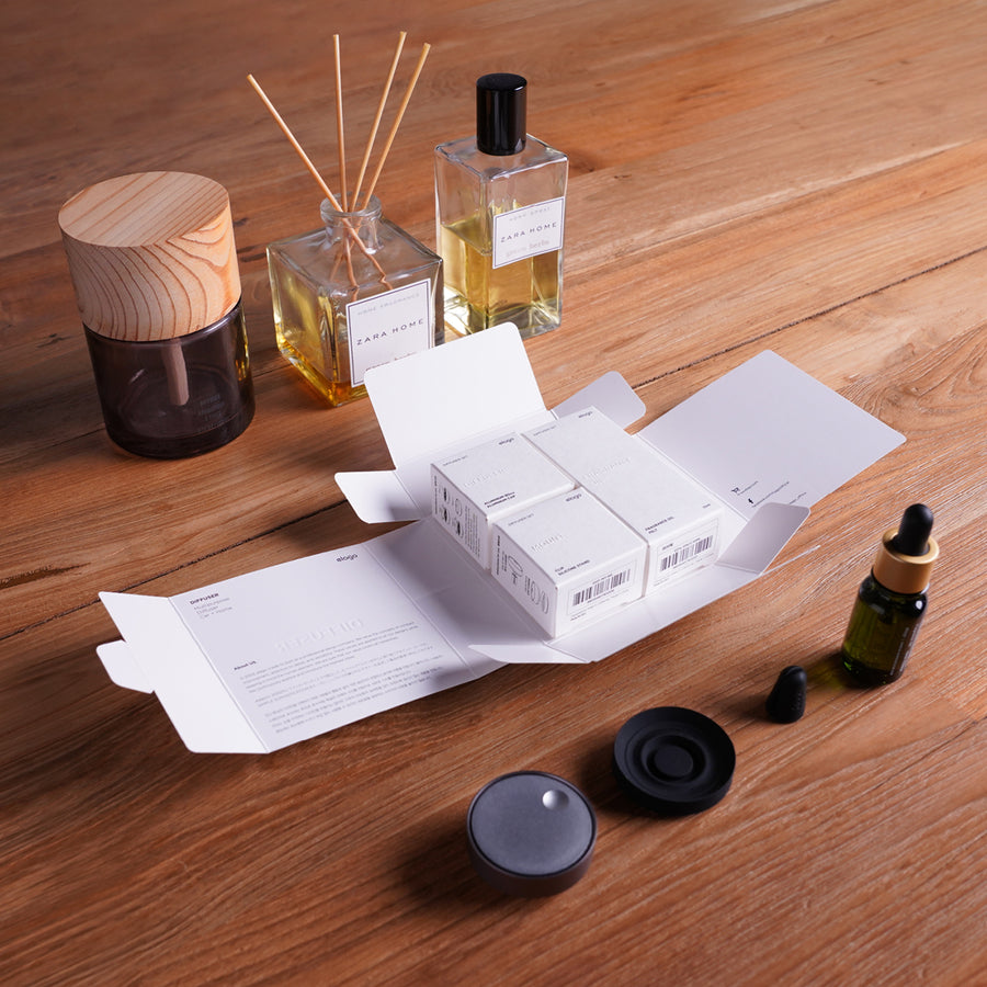 Aluminum Diffuser - Top: Black/Bottom: Black [4 Scents]