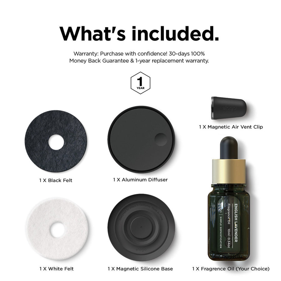 Aluminum Diffuser - Top: Black/Bottom: Black [4 Scents]