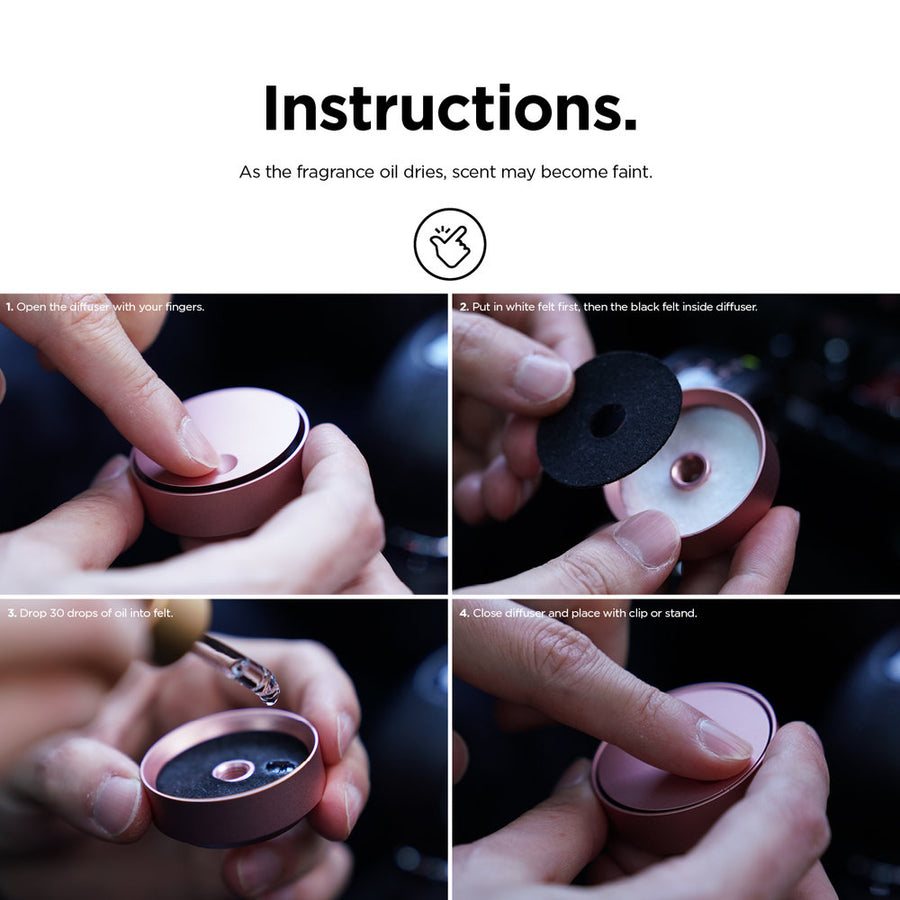 Aluminum Diffuser - Top: Black/Bottom: Dark Brown [4 Scents]