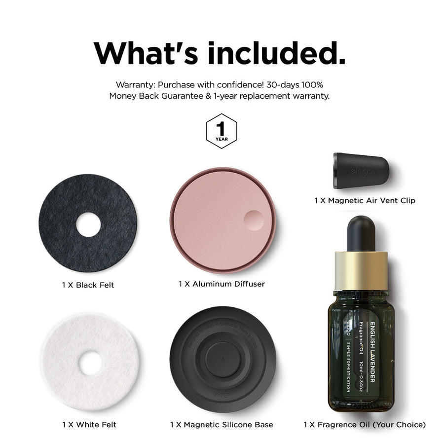 Aluminum Diffuser - Top: Rose Gold/Bottom: Rose Gold [4 Scents]