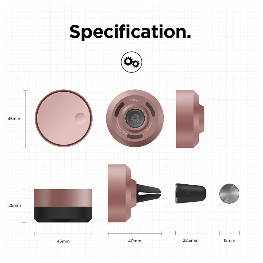 Aluminum Diffuser - Top: Rose Gold/Bottom: Rose Gold [4 Scents]