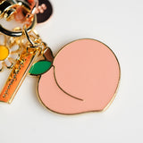 Peach Keyring