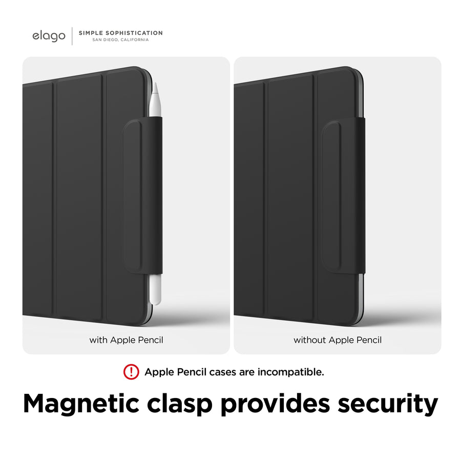 Smart Folio Case with Clasp for iPad Pro 11 inch 2nd, 3rd, 4th [3 Colors]