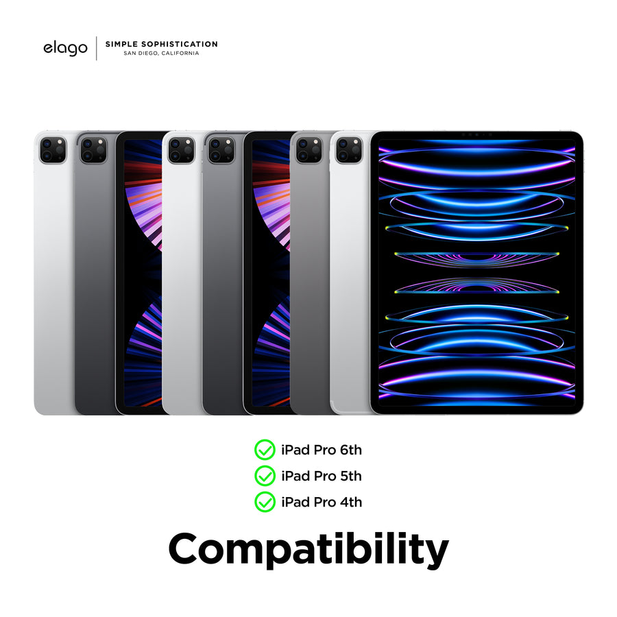 Smart Folio Case with Clasp for iPad Pro 12.9 inch 4th, 5th, 6th [3 Colors]