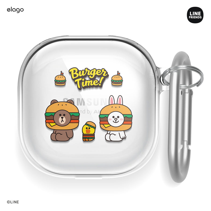LINE FRIENDS | elago Burger Time Case for Galaxy Buds 2 / Pro / Pro 2 / Live [4 Styles]