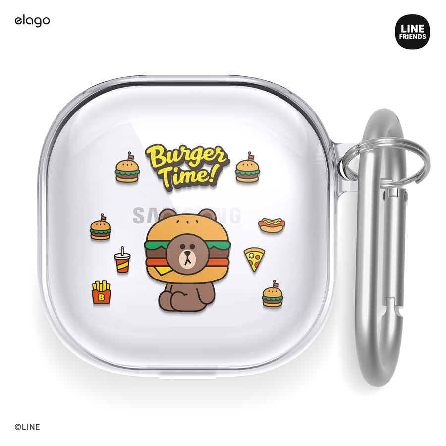 LINE FRIENDS | elago Burger Time Case for Galaxy Buds 2 / Pro / Pro 2 / Live [4 Styles]