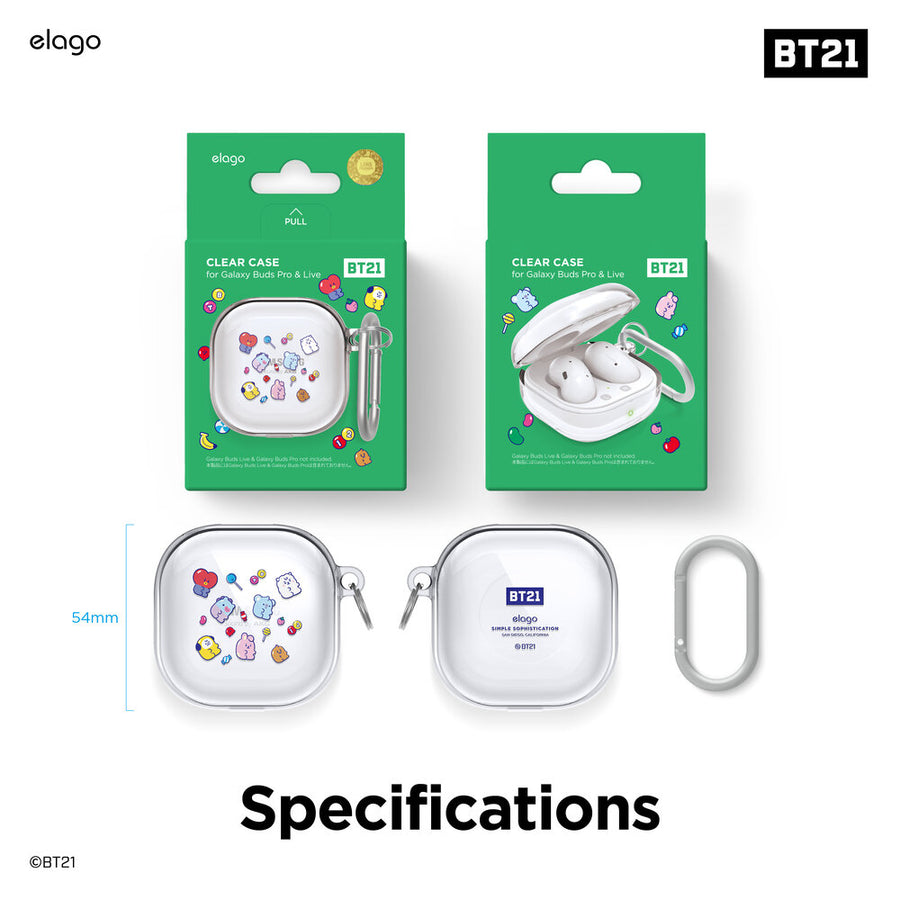 BT21 | elago Jelly Candy Case for Galaxy Buds Pro 2 / Pro / Pro 2 / Live [8 Styles]
