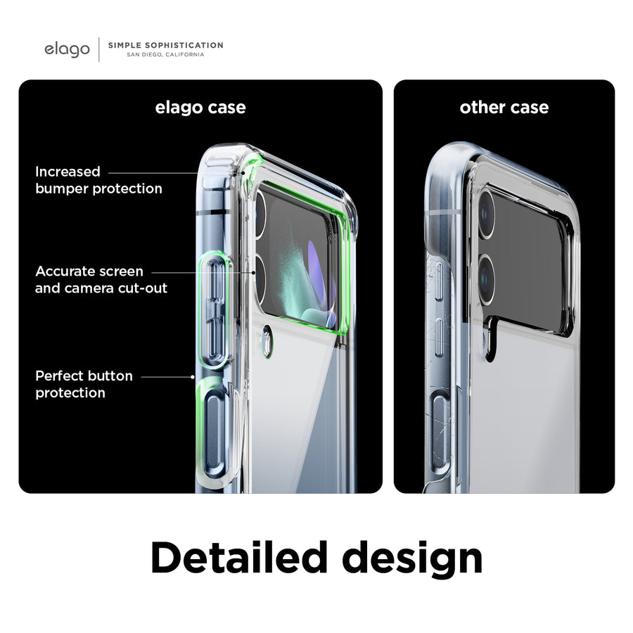 Hybrid Case for Galaxy Z Flip 4 [Clear]