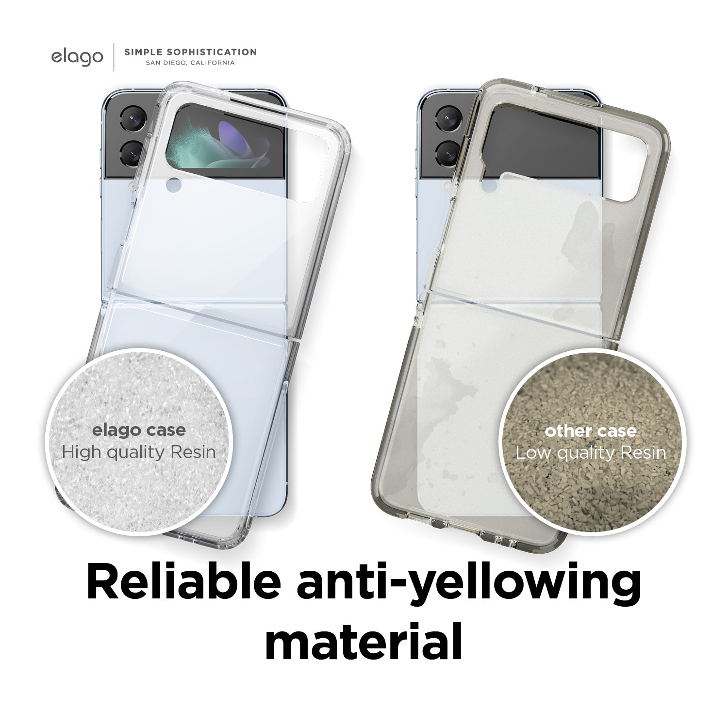 Hybrid Clear Case for Galaxy Z Flip 4 | Shop at Elago.com Hybrid Clear Case for Galaxy Z Flip 4 | Shop at Elago.com